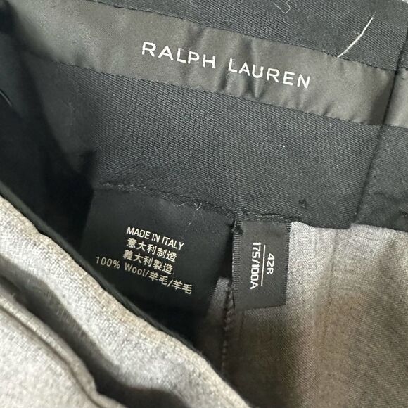 Polo Ralph Lauren Black Label Side Adjustable Grey Dress Pants 35 x 30 Read - Picture 7 of 13
